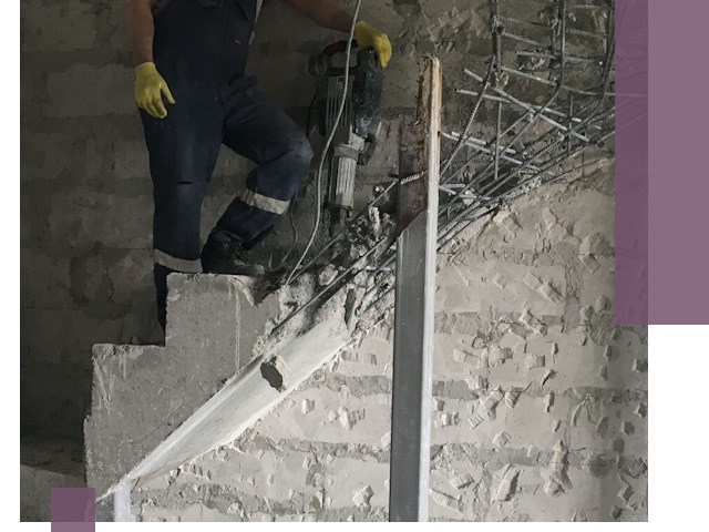 Демонтаж металлических и бетонных лестниц в Котласе