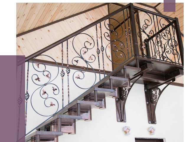 Кованые лестницы в Котласе от 80831 руб. под ключ