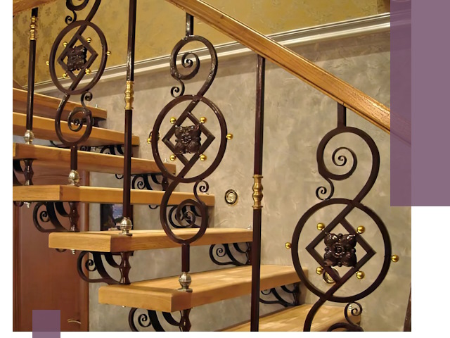 Изготовление кованых лестниц под ключ в Котласе