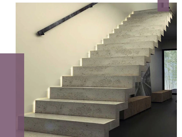 Облицовка бетонных лестниц в Котласе от 4663 руб/м2 