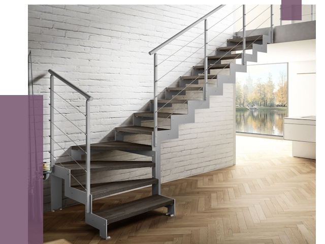 Г-образные лестницы под ключ в Котласе от 37566 руб. | ПРОЛЁТ-Ктл