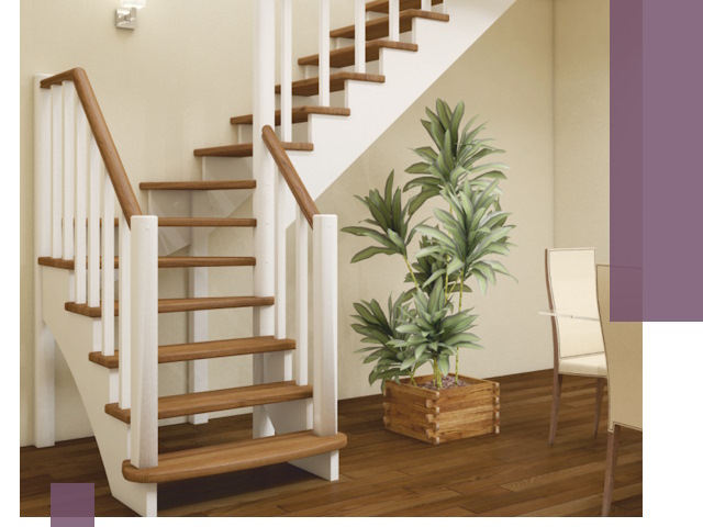 Г-образные лестницы под ключ в Котласе — изготовление и монтаж