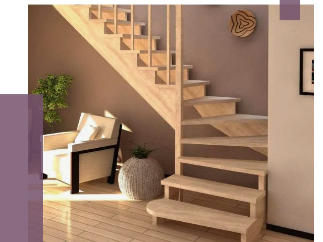 Изготовление Г-образных лестниц в Котласе от 19172 руб. 