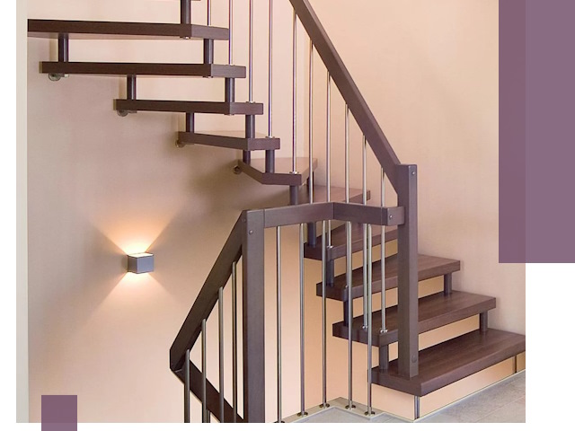 Изготовление лестниц на больцах в Котласе под ключ