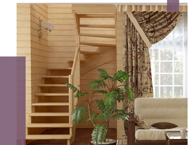 Лестницы для дачи в Котласе от 76945 руб.  | ПРОЛЁТ-Ктл