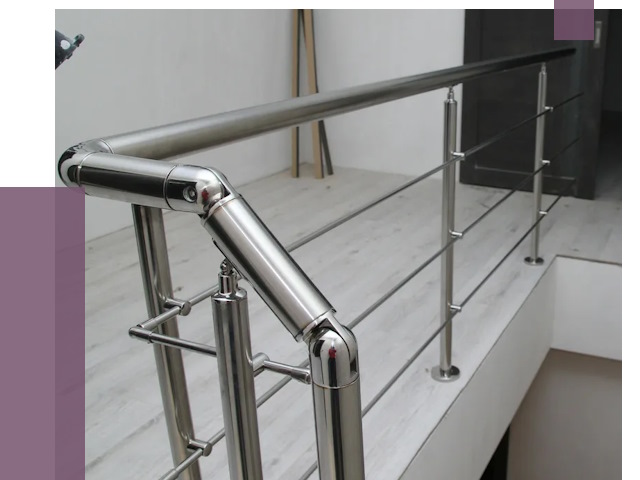 Перила из нержавеющей стали в Котласе от 9119 руб. под ключ | ПРОЛЁТ-Ктл