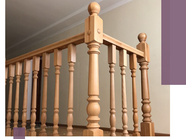 Деревянные перила на заказ в Котласе: монтаж и изготовление