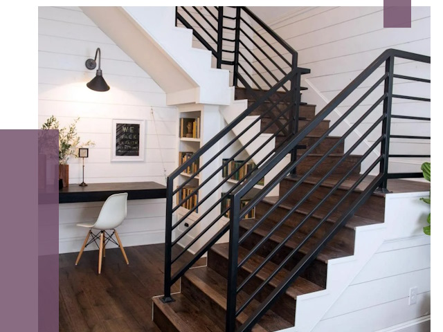 Перила для лестницы в доме в Котласе от 7513 руб. — ПРОЛЁТ-Ктл