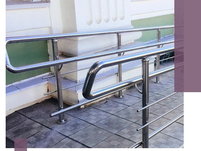 Ограждения пандусов из металла и нержавейки в Котласе