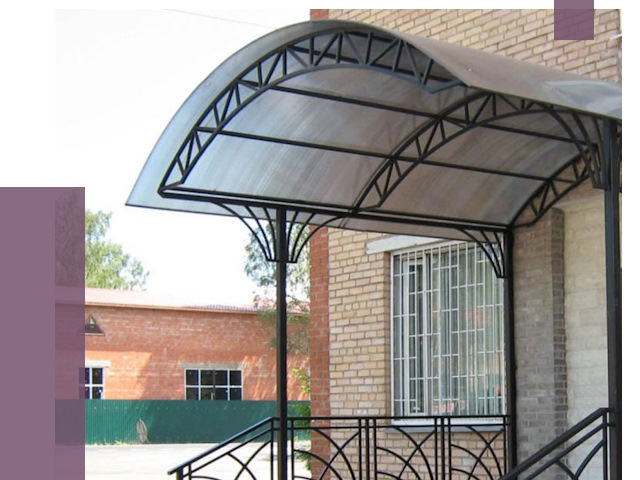 Металлические навесы и козырьки в Котласе от 12954 руб.