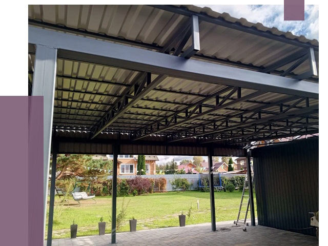 Монтаж навесов в Котласе от 7461 руб. — установка навеса | ПРОЛЁТ-Ктл