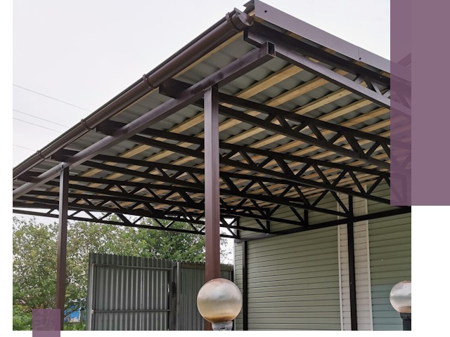 Навесы под ключ в Котласе: изготовление, монтаж и гарантия