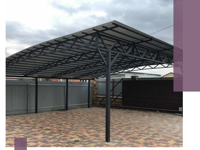 Недорогие навесы под ключ в Котласе — изготовление и монтаж