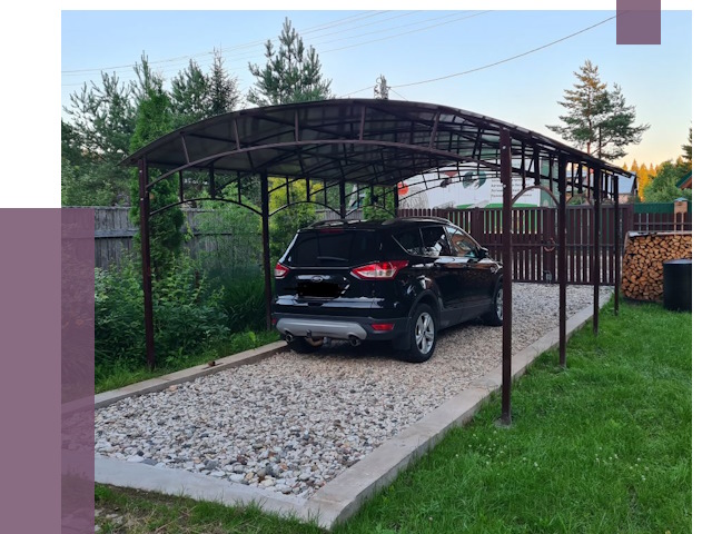 Навесы для автомобиля в Котласе от 13316 руб.  | ПРОЛЁТ-Ктл