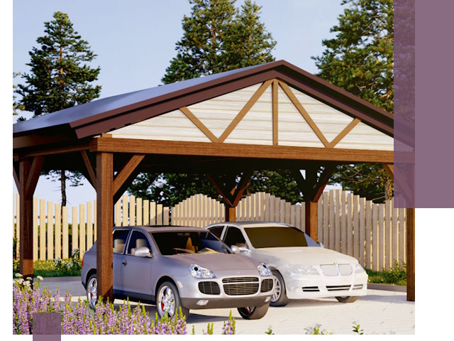 Навесы для автомобиля в Котласе — изготовление и монтаж