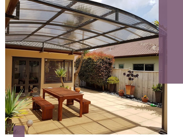 Навесы во двор под ключ в Котласе — изготовление и монтаж