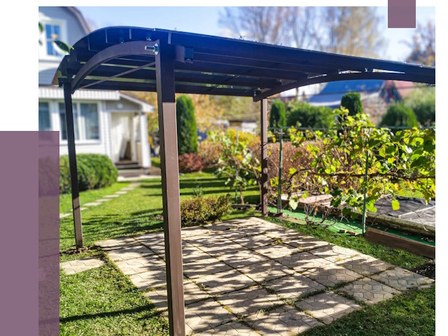 Навесы для дачи в Котласе от 12902 руб. под ключ — ПРОЛЁТ-Ктл