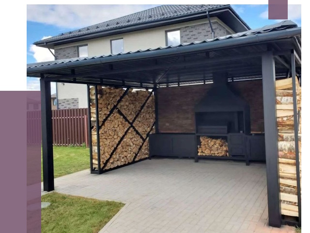 Навесы для барбекю в Котласе от 12902 руб. под ключ | ПРОЛЁТ-Ктл