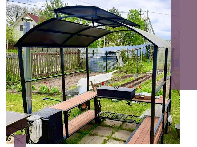 Навесы для барбекю в Котласе: изготовление, монтаж и демонтаж