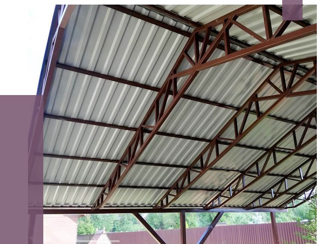 Навесы из профнастила в Котласе от 7461 руб. | ПРОЛЁТ-Ктл