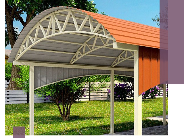 Навесы из профнастила под ключ в Котласе — установка и монтаж