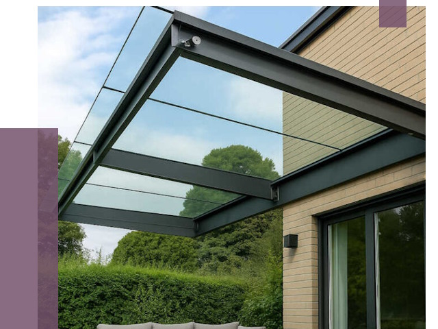 Стеклянные навесы и козырьки в Котласе от 12436 руб.