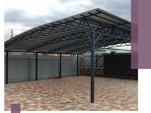 Металлические навесы под ключ в Котласе — изготовление и монтаж