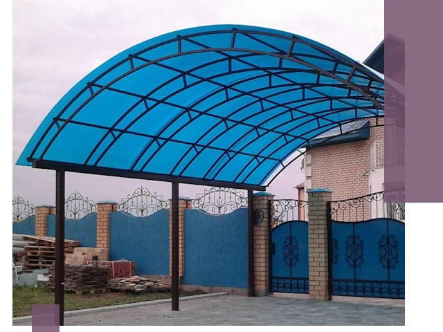 Арочные навесы под ключ в Котласе — изготовление и монтаж