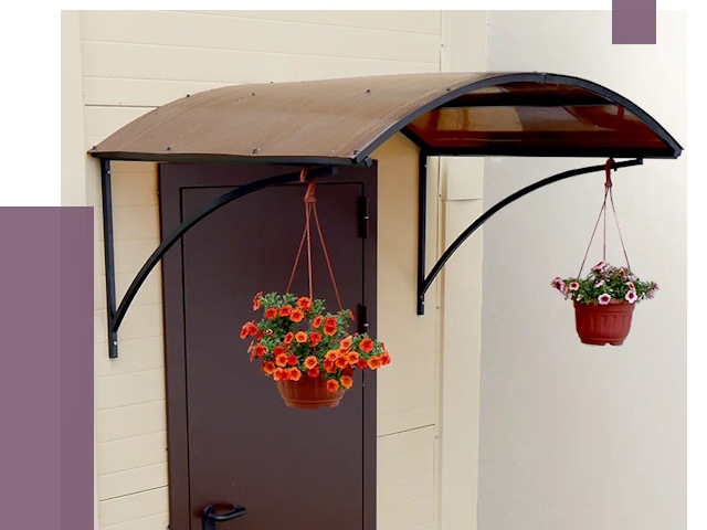 Козырьки над входом в Котласе от 15026 руб.  | ПРОЛЁТ-Ктл