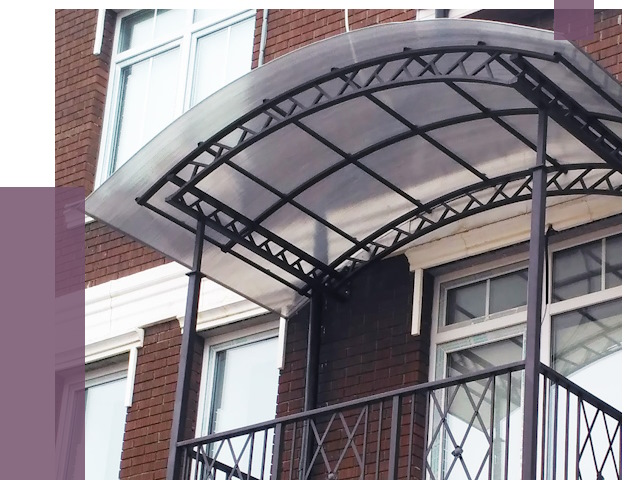 Козырьки над балконом в Котласе от 8757 руб.  | ПРОЛЁТ-Ктл