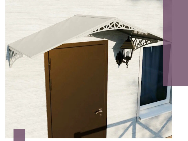 Металлические козырьки на входы и террасы в Котласе