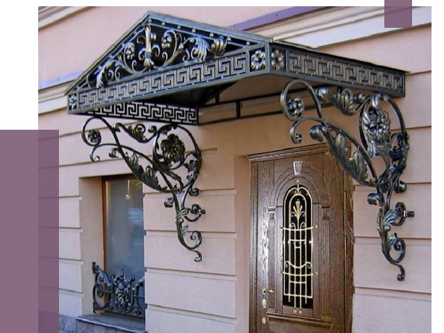 Кованые козырьки в Котласе под ключ от 12902 руб. — ПРОЛЁТ