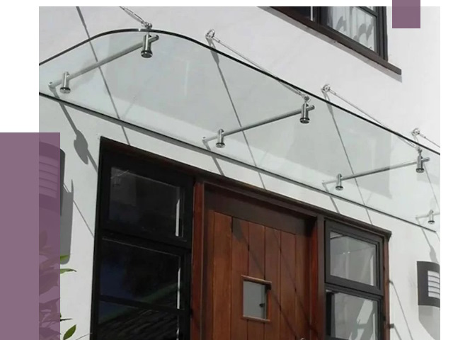 Стеклянные козырьки в Котласе от 19172 руб. | ПРОЛЁТ-Ктл