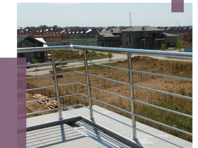 Парапеты из нержавеющей стали в Котласе от 8083 руб. за м² | ПРОЛЁТ-Ктл