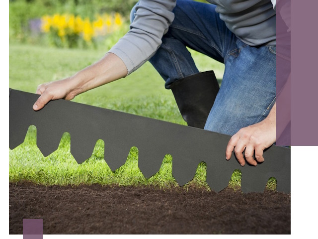 Металлические бордюры для газона в Котласе — изготовление и монтаж