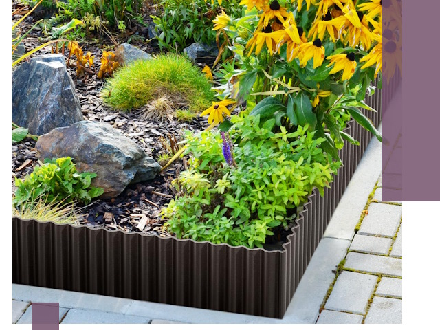 Металлические бордюры для клумб в Котласе — производство и монтаж