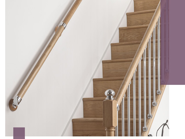 Пристенные поручни из стали и нержавейки под монтаж в Котласе